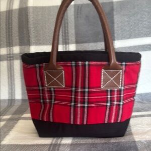 Stylish Red Plaid Women's Bag